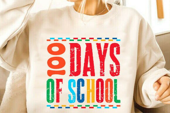 100 Days School SVG PNG Graphics for T-Shirt Designs