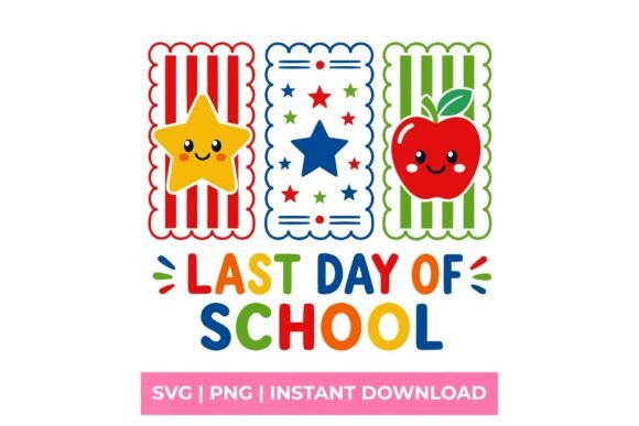 Last Day of School Retro SVG Graphics & T-Shirt Designs
