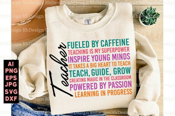 Minimal Teacher Graphics for T-Shirt Designs