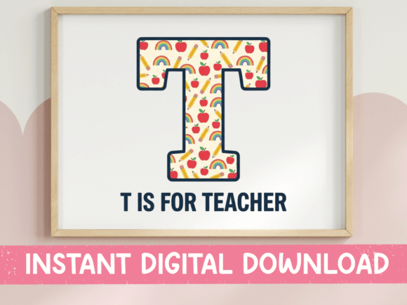 Reviewing the T is for Teacher Letter SVG PNG