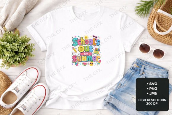 School’s Out Summer SVG: Graphics for T-Shirt Designs