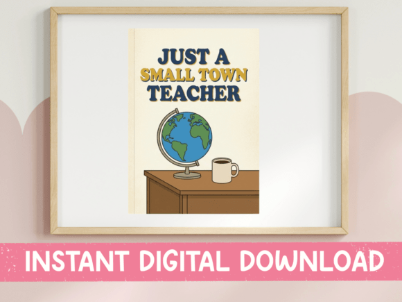Small Town Teacher Retro SVG: Graphics & T-Shirt Designs