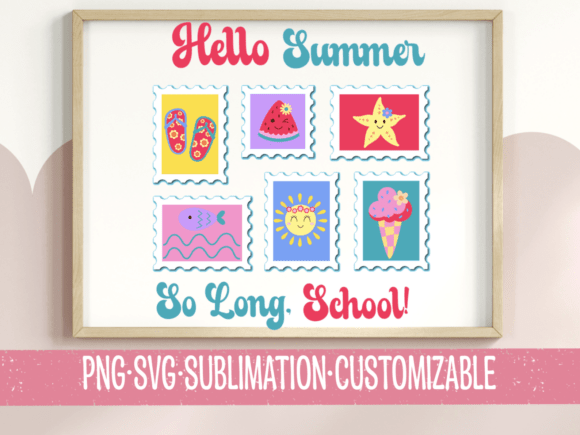 Summer Stamp SVG: Graphics for T-Shirt Designs