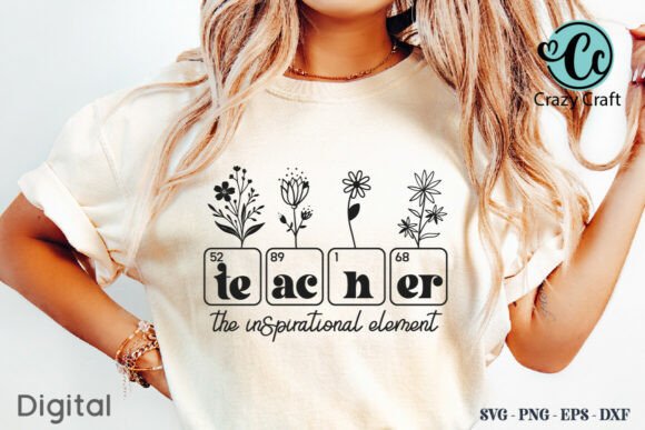 Teacher Chemical Element Symbols: Graphics for T-Shirt Designs